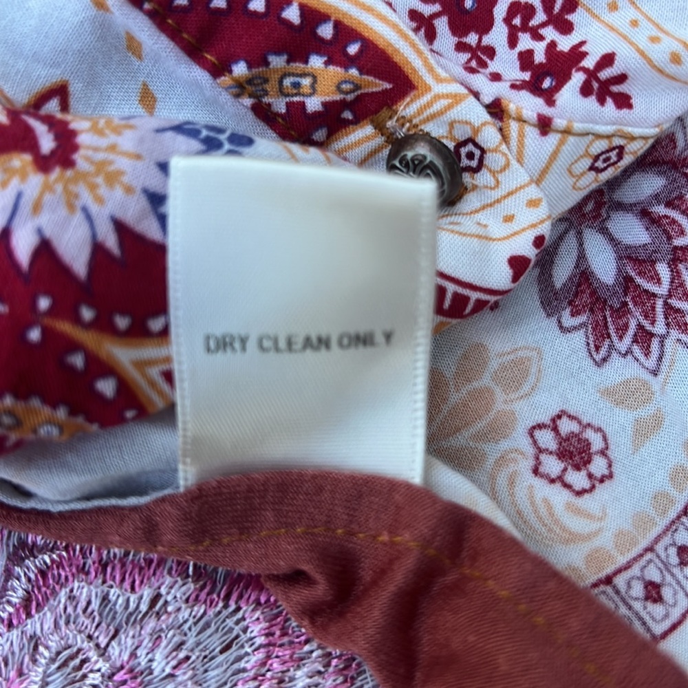 Aratta NWOT Silent Journey Burned Tulip velvet and silk embroidered tunic size S - Picture 13 of 14